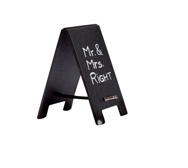 Krijtbord securit mini tafel set 5 stuks zwart