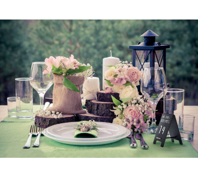 Krijtbord securit mini tafel set 5 stuks zwart