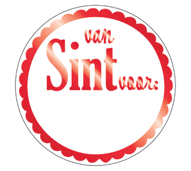 Stickers van Sint voor rond rood/wit doos à 1000 stuks