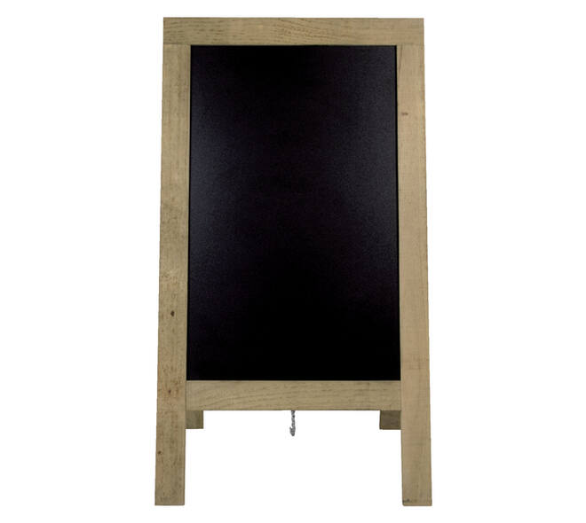 Stoepbord Securit 720x1310x40mm steigerhout