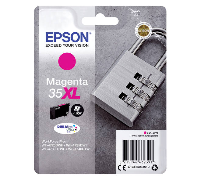 Inktcartridge Epson 35XL T3593 rood