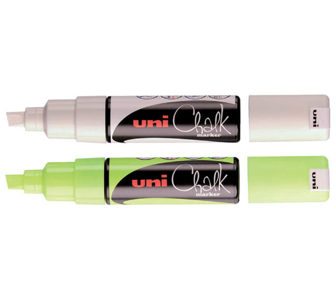 Krijtstift Uni-ball chalk schuin 8.0mm wit
