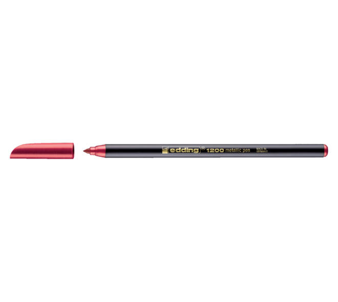 Fineliner edding 1200 072 fijn metallic rood