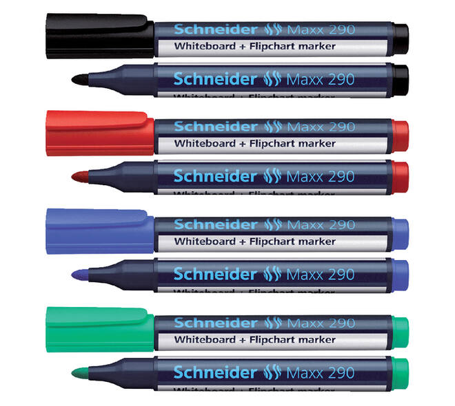 Whiteboardmarker Schneider Maxx 290 rond 2-3mm zwart