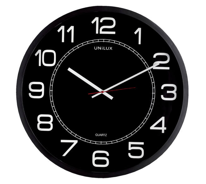 Wandklok Unilux Mega Ø 57.5cm zwart