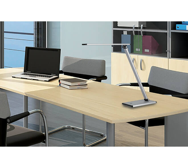 Bureaulamp Unilux Terra led aluminium grijs