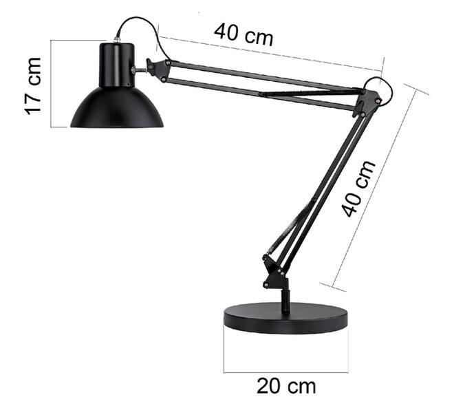 Bureaulamp Unilux Success 66 led tafelklem zwart