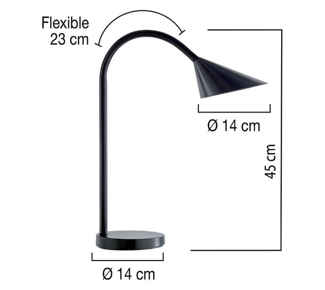 Bureaulamp Unilux Sol led zwart