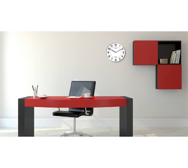 Wandklok Unilux Aria Ø 28.5cm zilvergrijs/wit