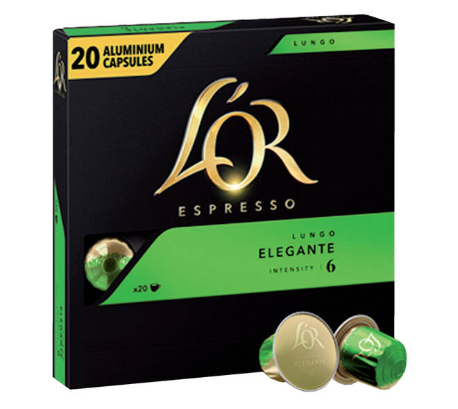 Koffiecups L'Or espresso Lungo Elegante 20 stuks