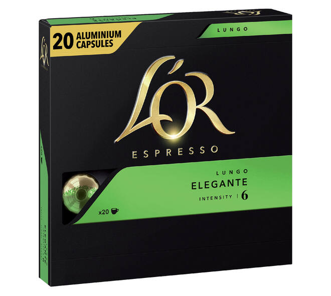 Koffiecups L'Or espresso Lungo Elegante 20 stuks