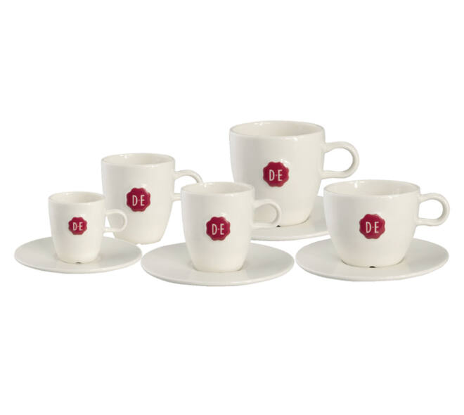 Kopje Douwe Egberts cappuccino 180ml wit 12 stuks