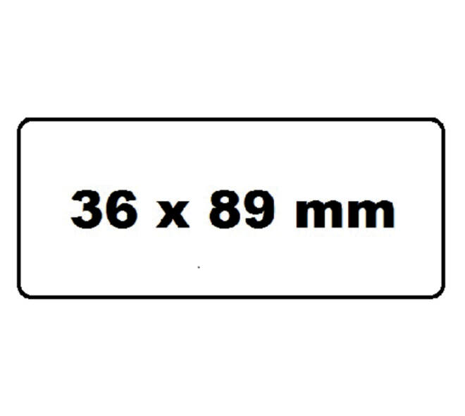 Labeletiket Quantore 99012 36x89mm adres wit 2 rollen