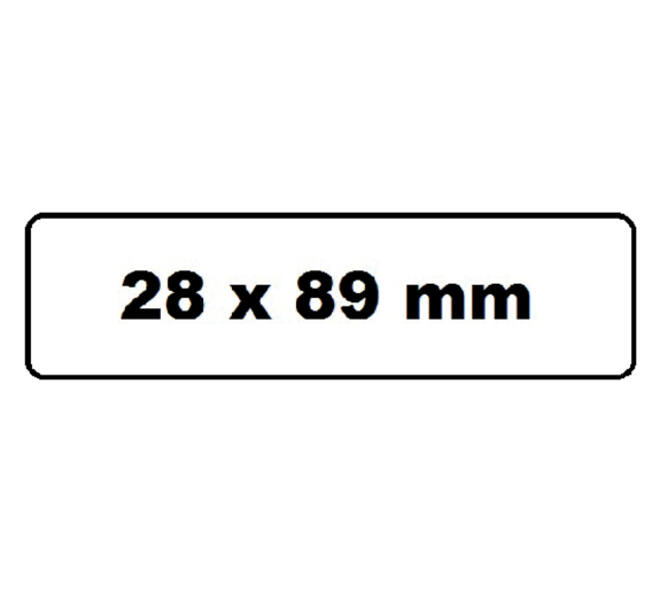 Labeletiket Quantore 99010 28x89mm adres wit 2 rollen