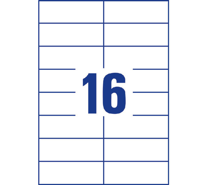 Etiket Avery 3484 105x37mm wit 1600 stuks