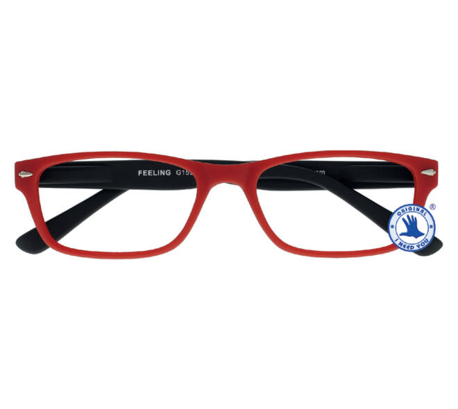 Leesbril I Need You +2.00 dpt Feeling rood-zwart