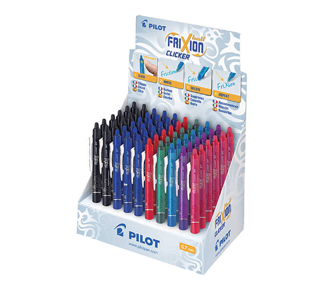 Rollerpen PILOT friXion clicker medium assorti