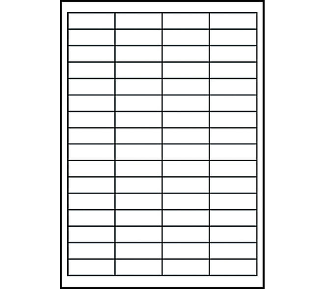 Etiket Avery 3667-200 48.5x16.9mm wit 12800 stuks