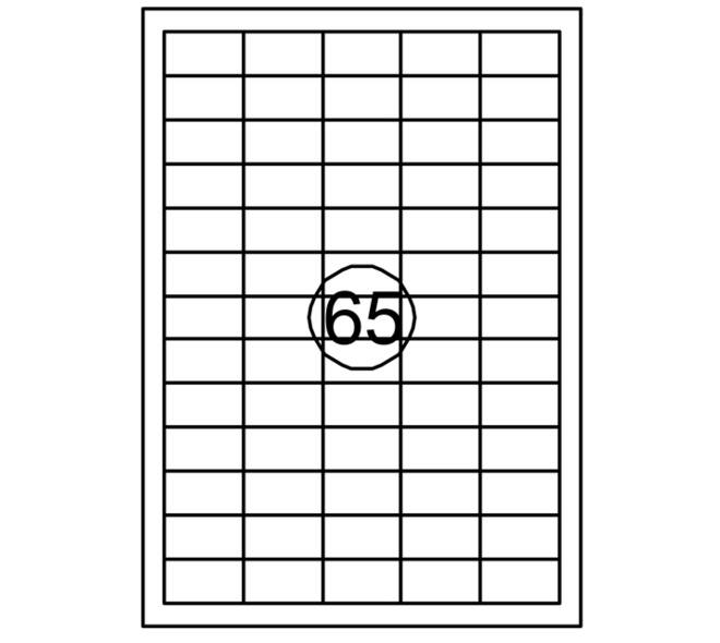 Etiket Quantore 38X21.2mm 975 stuks