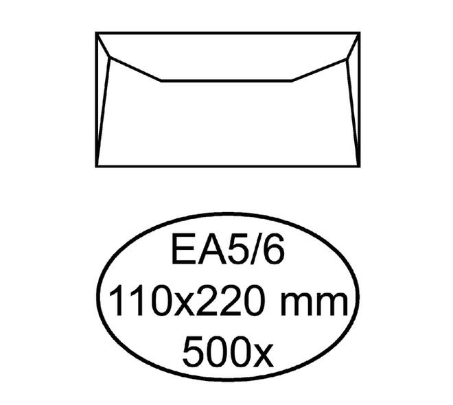 Envelop Quantore bank EA5/6 110x220mm wit 500 stuks