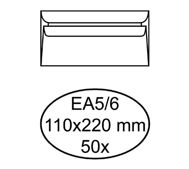 Envelop Quantore bank EA5/6 110x220mm zelfklevend wit 50 stuks