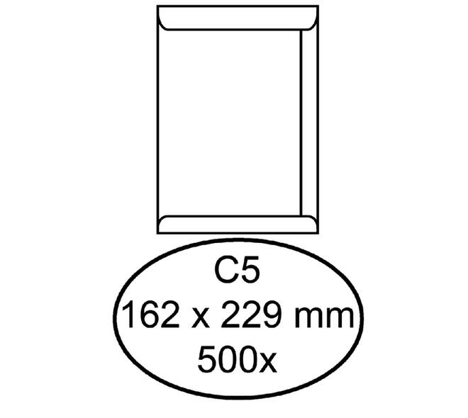 Envelop Quantore akte C5 162x229mm wit 500 stuks