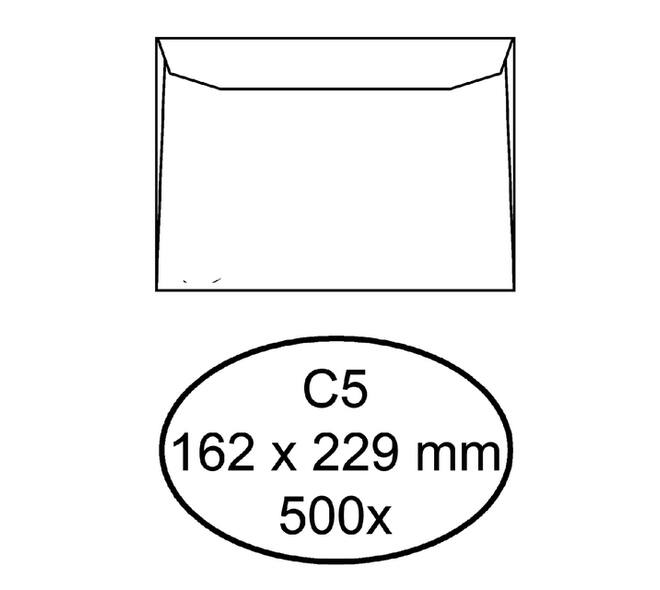 Envelop Quantore bank C5 162x229mm wit 500 stuks
