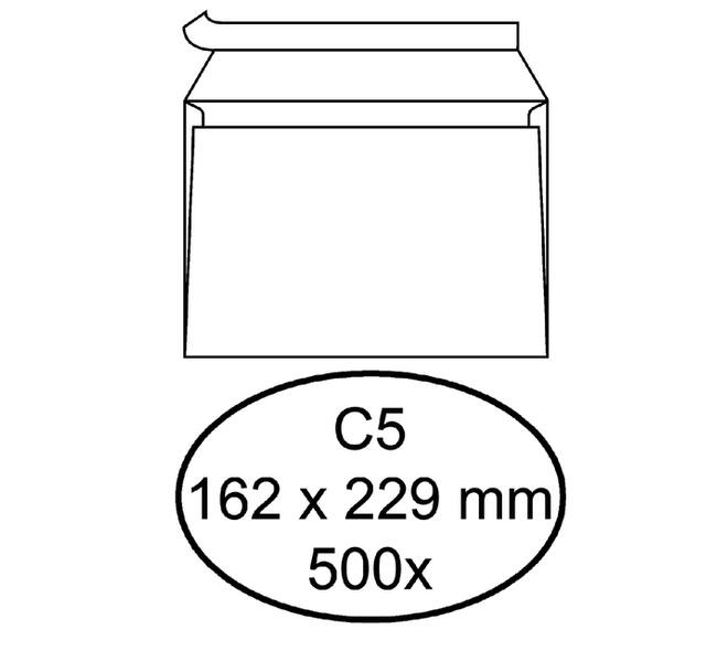 Envelop Quantore bank C5 162x229mm zelfklevend wit 500 stuks