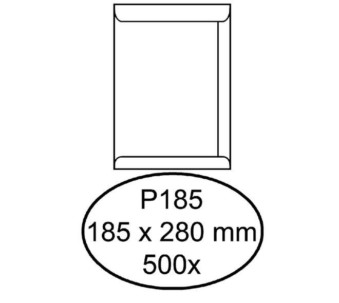 Envelop Quantore akte P185 185x280mm wit 500 stuks