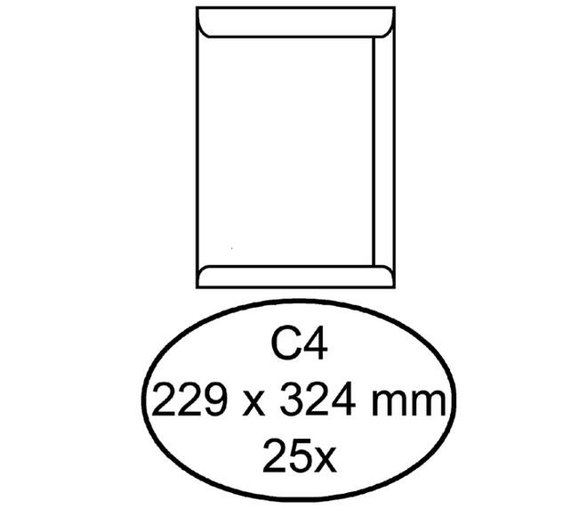 Envelop Quantore akte C4 229x324mm zelfklevend wit 25 stuks