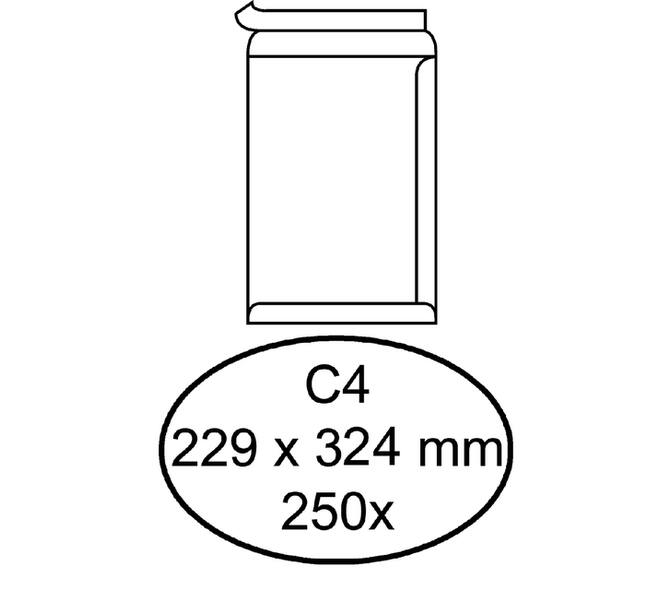 Envelop Quantore akte C4 229x324mm zelfklevend wit 250 stuks
