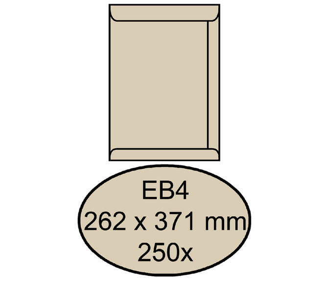 Envelop Quantore akte EB4 262x371mm cremekraft 250 stuks