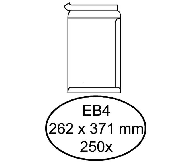 Envelop Quantore akte EB4 262x371mm zelfklevend wit 250 stuks