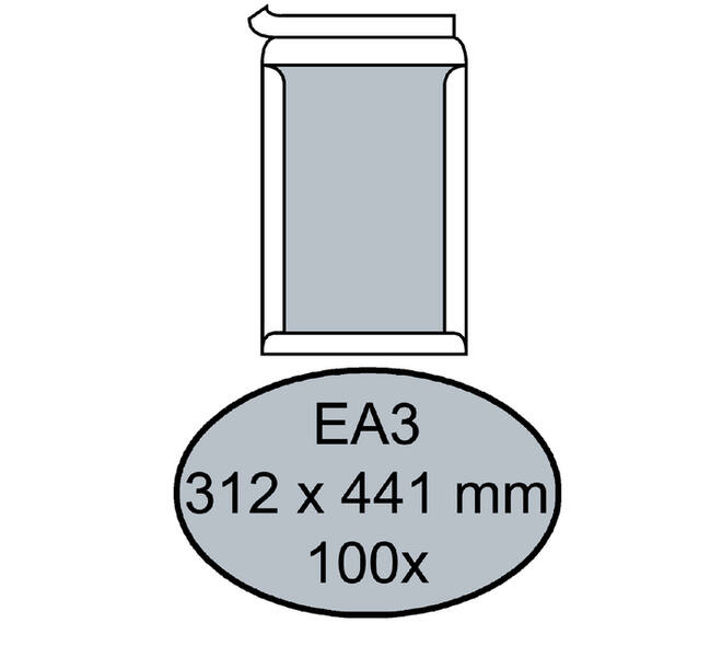 Envelop Quantore bordrug EA3 312x441mm zelfklevend wit 100 stuks