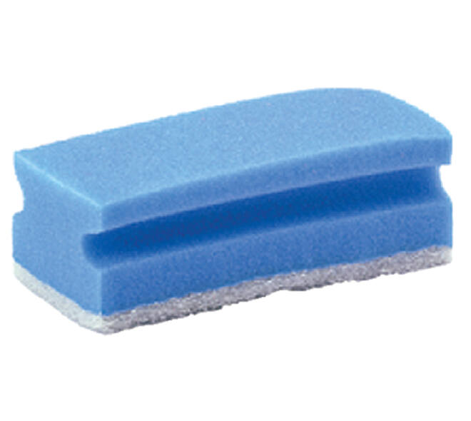 Schuurspons Cleaninq met greep 140x70x42mm blauw/wit 5 stuks