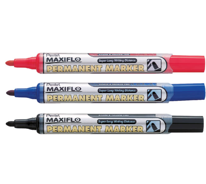 Viltstift Pentel NLF50 Maxiflo rond 1mm rood