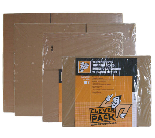 Amerikaanse vouwdoos CleverPack 430x305x250mm B-golf bruin 30 stuks