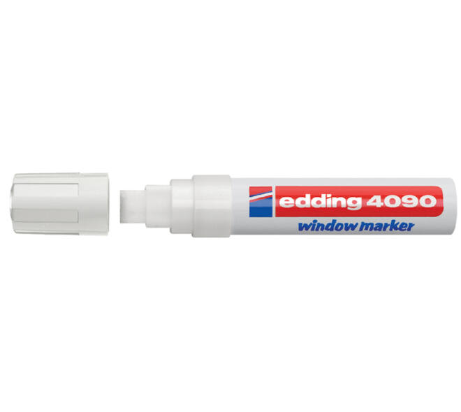 Krijtstift edding 4090 window schuin 4-15mm wit bister à 1 stuk