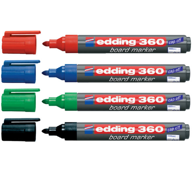 Whiteboardmarker edding 360 rond 1.5-3mm rood