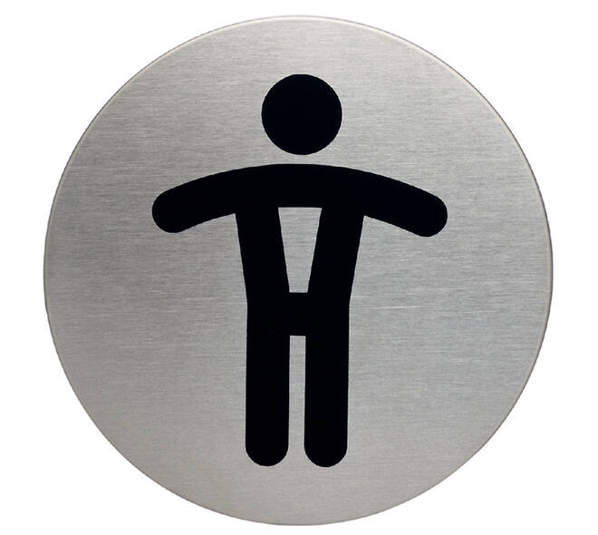 Infobord pictogram Durable 4905 wc heren rond 83mm