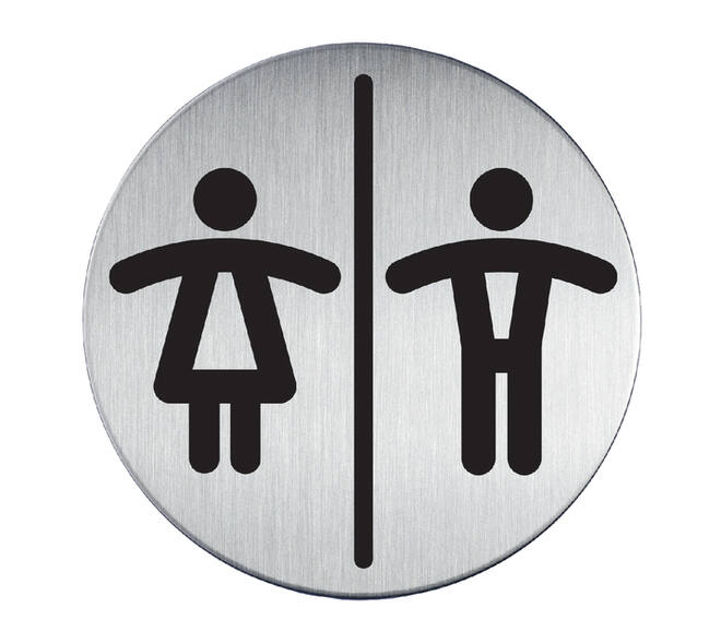 Infobord pictogram Durable 4920 toileten D/H rond 83mm
