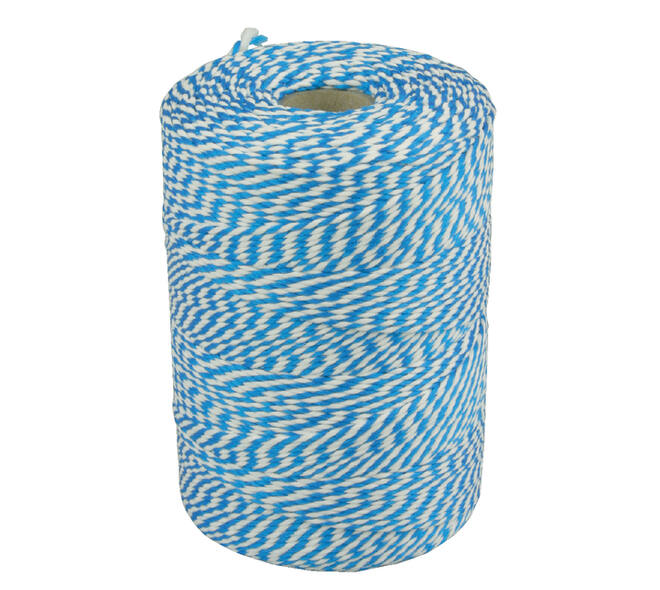 Touw Muller katoen 50 gram 45 meter blauw/wit