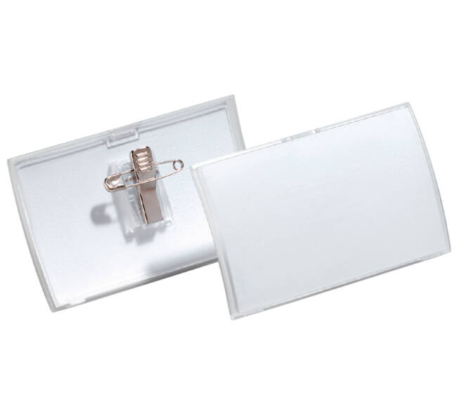 Badge Durable 8214 Click Fold met combiklem 54x90mm