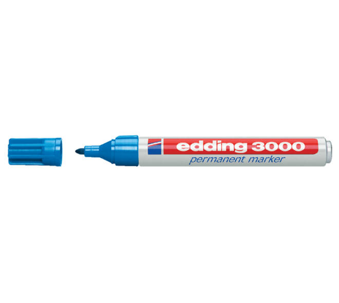 Viltstift edding 3000 rond 1.5-3mm lichtblauw