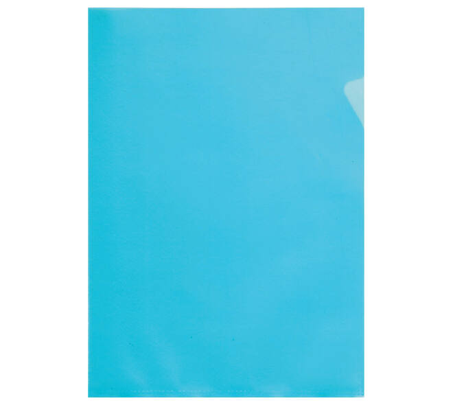 Insteekmap L-model Quantore A4 PP 0.12mm blauw 25 stuks
