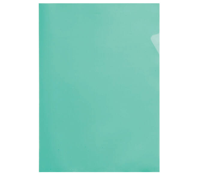 Insteekmap L-model Quantore A4 PP 0.12mm groen 25 stuks