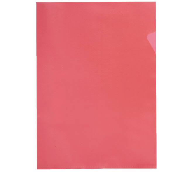 Insteekmap L-model Quantore A4 PP 0.12mm rood 25 stuks