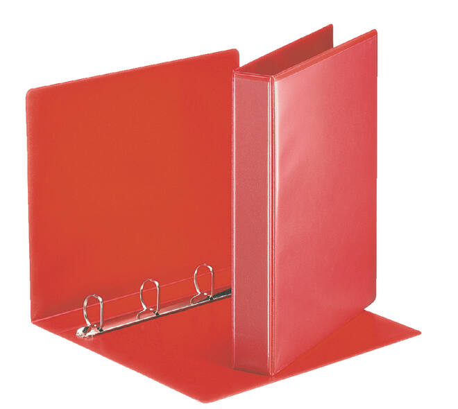 Presentatieringband Esselte panorama A4 4-rings D-mechaniek 20mm PP rood