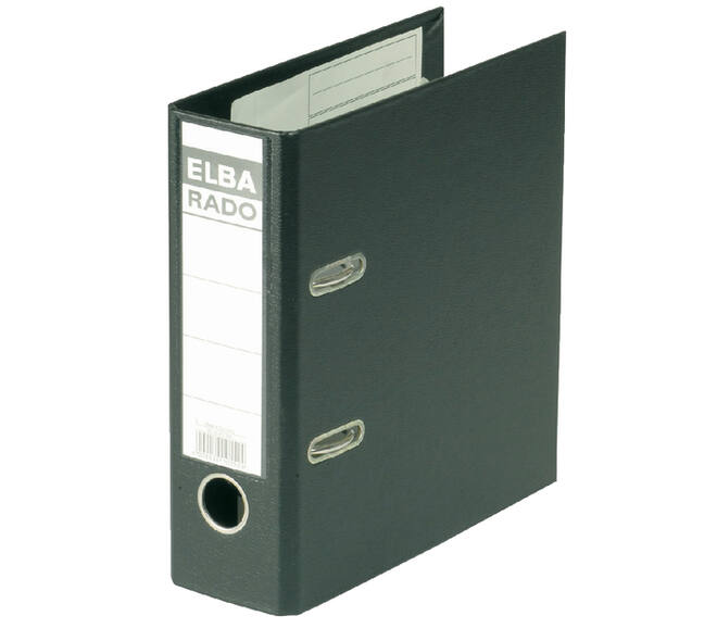 Ordner Elba Rado Plast A5 staand 75mm pvc zwart