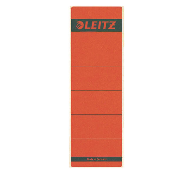 Rugetiket Leitz breed/kort 62x192mm zelfklevend rood 10 stuks